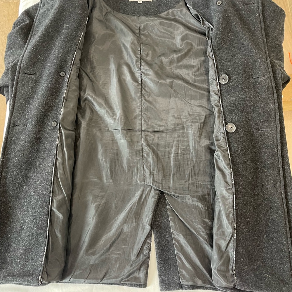 Calvin Klein Charcoal Pea Coat - Picture 6 of 11